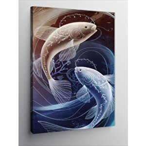 Kanvas Tablo Okyanus Dalgasında Balıklar 70x100 cm