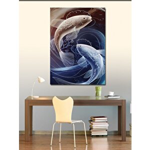 Kanvas Tablo Okyanus Dalgasında Balıklar 70x100 cm