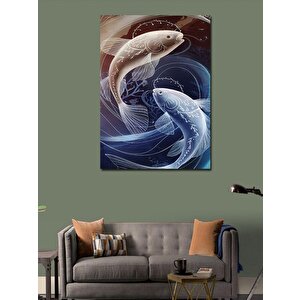 Kanvas Tablo Okyanus Dalgasında Balıklar 70x100 cm
