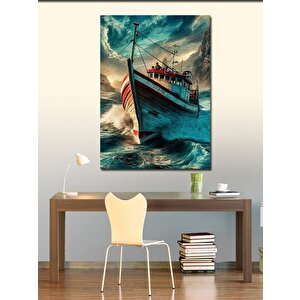 Kanvas Tablo Balıkçı Teknesi 100x140 cm