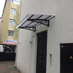 Metal Taşıyıcılı Kapı Üstü Pratik Sundurma 220x120 Cm Md3