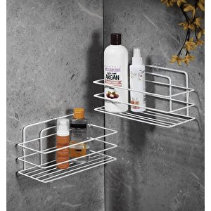 Ömür Boyu Paslanmaz Yapışkanlı Banyo Düzenleyici Raf