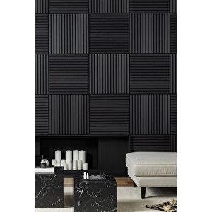 Akustik Duvar Paneli / 30x60 Cm / Siyah / 1 Adet