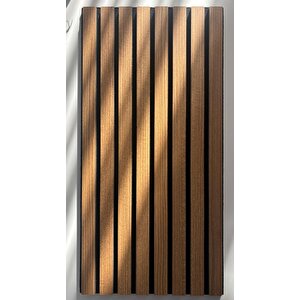 Akustik Duvar Paneli / 30x60 Cm / Koyu Teak / 1 Adet