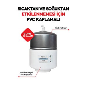 15 Aşamalı Avrupai Musluklu 8 L Çelik Tanklı Su Arıtma Cihazı