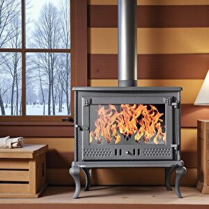 Tek Camlı Döküm Şömine Soba | Erendemir