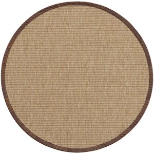 Madrid M310 Hav Toz Vermez Silinebilir Hasır Dokulu İnce Düğüm İthal Yuvarlak Sisal Halı 100x100 cm