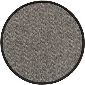 Berlin M720 Hav Toz Vermez Hasır Dokulu Balıksırtı Desenli İthal  Yuvarlak Sisal Halı 200x200 cm