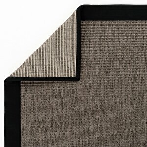 Cool Halı Prag Siyah Keten Hav Toz Vermez Kolay Temizlenen Hasır Dokulu İnce Düğüm İthal Sisal Halı