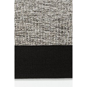 Londra Siyah Keten Hav Toz Vermez Silinebilir Hasır Dokulu İnce Düğüm İthal Sisal Halı 120x450 cm
