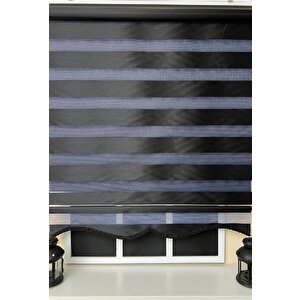 Zebra Stor Perde Siyah Etek Dilimli Stb-400-v15