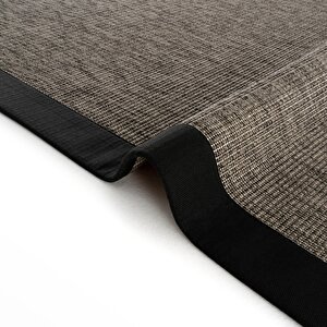 Cool Halı Prag Siyah Keten Hav Toz Vermez Kolay Temizlenen Hasır Dokulu İnce Düğüm İthal Sisal Halı