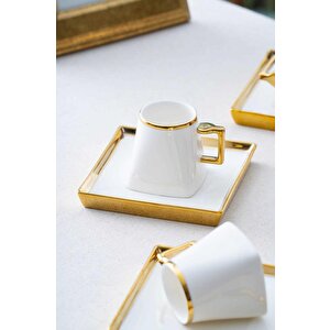 Hxf-05906 Nova Beyaz 6lı Kahve Fincanı Takımı