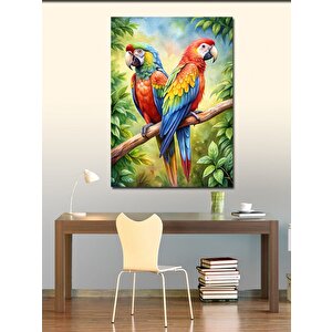 Kanvas Tablo Daldaki Papağanlar 50x70 cm