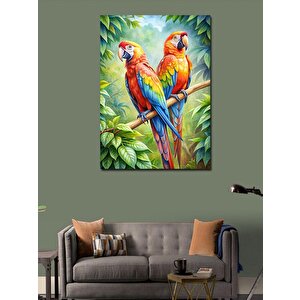 Kanvas Tablo Daldaki Papağanlar 70x100 cm