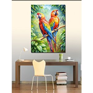 Kanvas Tablo Daldaki Papağanlar 50x70 cm