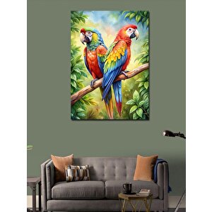 Kanvas Tablo Daldaki Papağanlar 70x100 cm