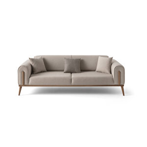 Edsy Home Riva 3+3+1 Koltuk Takımı Sütlü Kahve