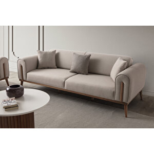 Edsy Home Riva 3+3+1 Koltuk Takımı Sütlü Kahve