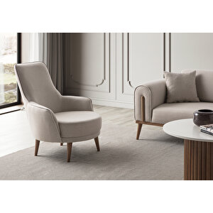 Edsy Home Riva 3+3+1 Koltuk Takımı Sütlü Kahve
