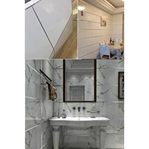 1 Adet 1 Cm 50 Mt Tuvalet Mutfak Banyo Fayans Mermer Arası Şerit Bant Gümüş