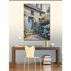 Kanvas Tablo Mavi Bisiklet 50x70 cm