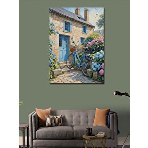 Kanvas Tablo Mavi Bisiklet 50x70 cm