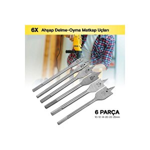 Yaprak Matkap Ucu Seti 6 Parça Tahta Ahşap Oyma Kelebek Seti