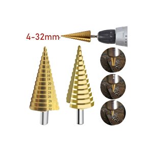 Kademeli Matkap Ucu Metal Sac Delme 4-32 Mm