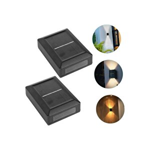 4 Adet Güneş Enerjili Led Su Geçirmez Modern Solar Aplik Işık Duvar Aydınlatması
