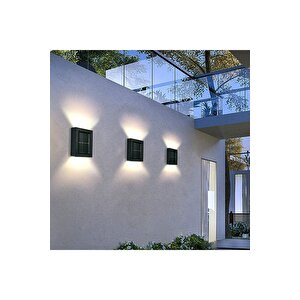 3 Adet Bahçe Balkon Aydınlatma Güneş Enerjili Tekli Yeni Model Solar Çift Taraflı Aplik Işık