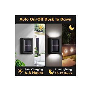 3 Adet Modern  Ledli Solar Çift Taraflı Aplik Güneş Enerjili Duvar Aydınlatma Lambası (gün Işığı)