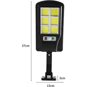 1 Adet Uzaktan Kumandalı Dış Mekan Güneş Enerjili Lamba Hareket Sensörlü 120 Cob 3 Mod Su Geçirmez
