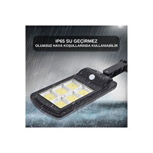 1 Adet Solar Bahçe Aydınlatma 120 Cob Led Güneş Enerjili 3 Modlu Hareket Sensörlü Güneş Enerjili