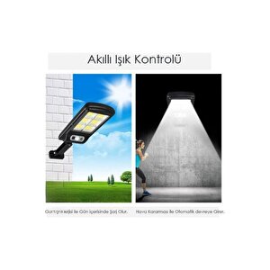 1 Adet 120 Led'li 3 Modlu Hareket Sensörlü Solar Güneş Enerjili Bahçe Aydınlatması Su Geçirmez Lamba