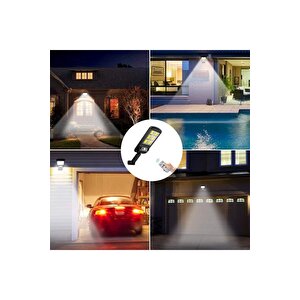 3 Adet Solar Bahçe Aydınlatma 120 Cob Led Güneş Enerjili 3 Modlu Hareket Sensörlü Güneş Enerjili