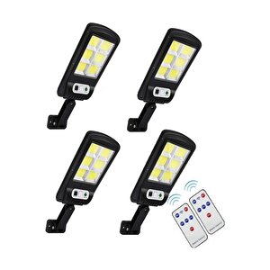 4 Adet Solar Bahçe Aydınlatma 120 Cob Led Güneş Enerjili 3 Modlu Hareket Sensörlü Güneş Enerjili