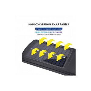 3 Adet Uzaktan Kumandalı Hareket Sensörlü 3 Modlu 120 Cob Ledli 6 Bölmeli Solar Lamba