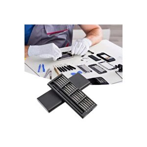 25 In 1 Tornavida Seti Manyetik Uçları Sökülebilir Mini Alet Çantası Pc Telefon Tamir Set