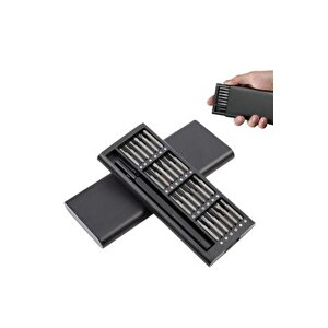 25 In 1 Tornavida Seti Manyetik Uçları Sökülebilir Mini Alet Çantası Pc Telefon Tamir Set