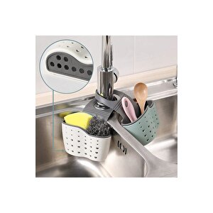 1 Adet Mutfak Banyo Düzenleyici Süzgeçli Mutfak Sepeti Asılı Lavabo Depolama Rafı Sepet Organizatörü Süzgeç