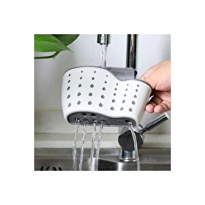 1 Adet Süzgeçli Mutfak Sepeti Asılı Lavabo Mutfak Banyo Düzenleyici Depolama Rafı Sepet Organizatörü Süzgeç