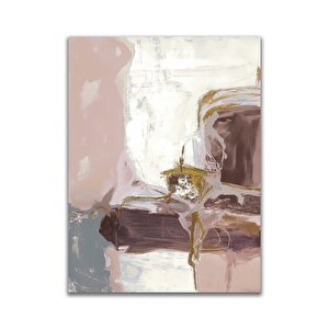 Pink Üçlü Set Yağlı Boya Dokulu Tablo Çerçevesiz 75x100 cm