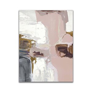 Pink Üçlü Set Yağlı Boya Dokulu Tablo Çerçevesiz 100x150 cm