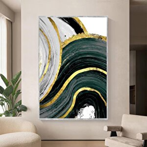 Textures Yağlı Boya Dokulu Tablo Gümüş Çerçeve 50x70 cm
