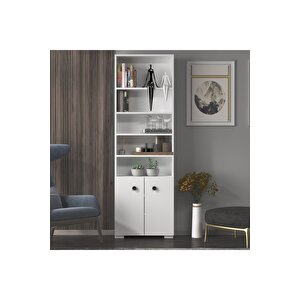 Remydh Kapakli,rafli Ki̇taplik (tekli̇ Modül) Beyaz-beyaz Beyaz