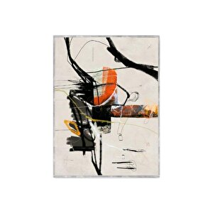 Bebas Yağlı Boya Dokulu Tablo Gümüş Çerçeve 90x120 cm