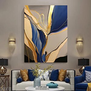 Elegant Navy Yağlı Boya Dokulu Tablo Çerçevesiz 90x120 cm