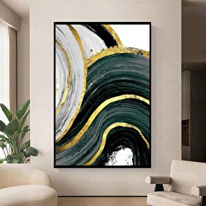 Textures Yağlı Boya Dokulu Tablo Siyah Çerçeve 60x90 cm