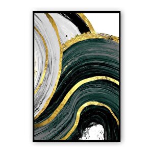 Textures Yağlı Boya Dokulu Tablo Siyah Çerçeve 60x90 cm
